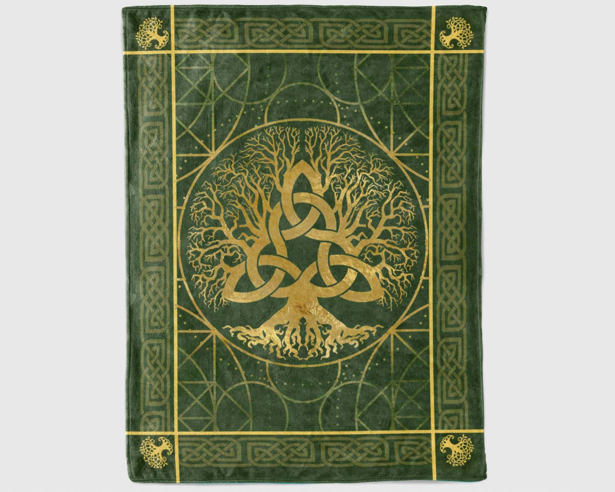 Celtic Tree Of Life Blanket, Viking Blanket, Celtic Knot Blanket, Irish Blanket, Shamrock Blanket, Scottish Blanket, Scandinavian Blanket