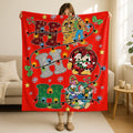Ho Ho Ho Disney Christmas Blanket,Mickey And Friends Christmas Blanket,Mickey's Very Merry Christmas Party Gift,Mickey Xmas Holiday Blanket