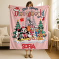 Disney Christmas Blanket - Personalized Mickey and Friends Throw