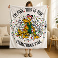 Christmas Pluto Dog Blanket, Disney Blanket, Christmas Blanket, Baby Gift, Disney Pluto Dog Throw Blanket, Pluto Christmas Lights Blanket
