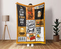 Craft Beer Fleece Sherpa Blanket, Beer Lover Blanket, Alcohol Blanket, Beer Dad Blanket, Drinking Blanket, Husband Blanket, Beer Lover Gift