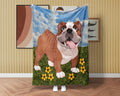 Cute Bulldog Blanket, Bulldog Lover Blanket, Bulldog Mom Blanket, Dog Mom Blanket, Dog Lover Blanket, Dog Owner Blanket, Bulldog Lover Gift