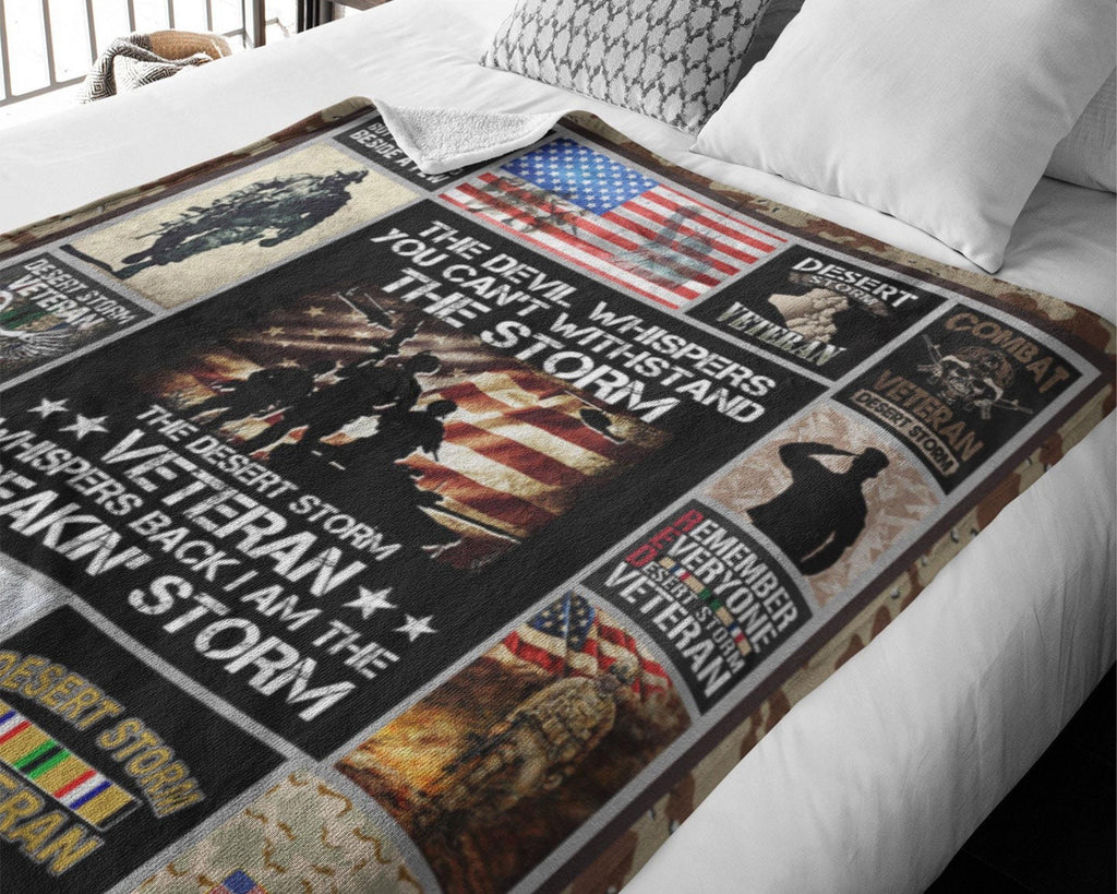 The Desert Storm Veteran Blanket, US Veteran Blanket, Proud Veteran Blanket, Military Blanket, Retired Veteran Blanket, Soldier Blanket