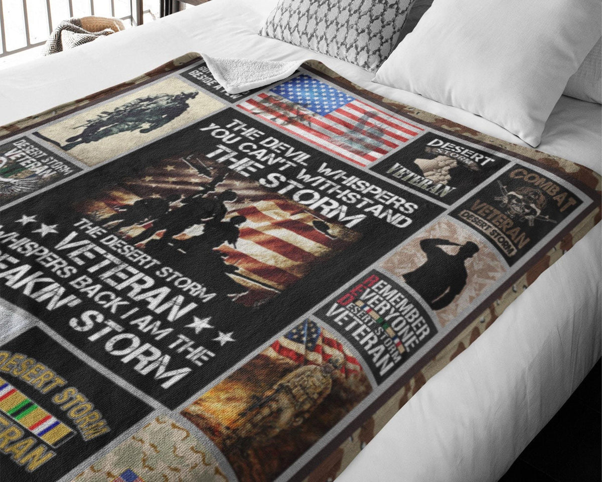 The Desert Storm Veteran Blanket, US Veteran Blanket, Proud Veteran Blanket, Military Blanket, Retired Veteran Blanket, Soldier Blanket