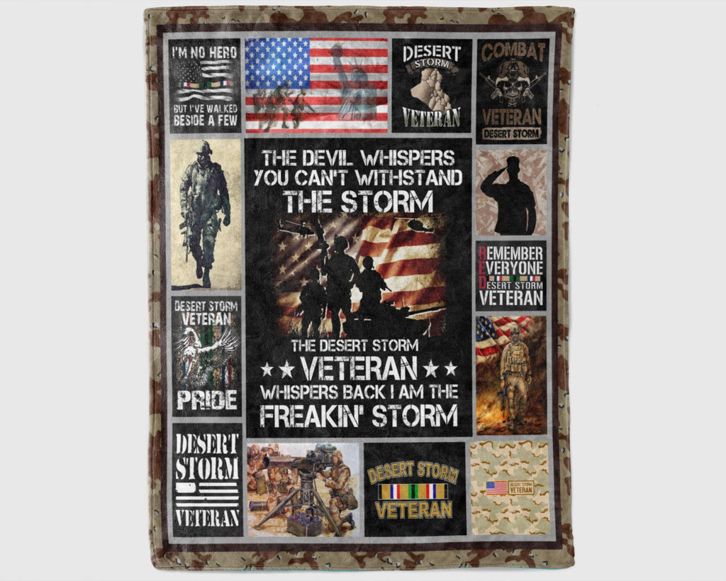 The Desert Storm Veteran Blanket, US Veteran Blanket, Proud Veteran Blanket, Military Blanket, Retired Veteran Blanket, Soldier Blanket