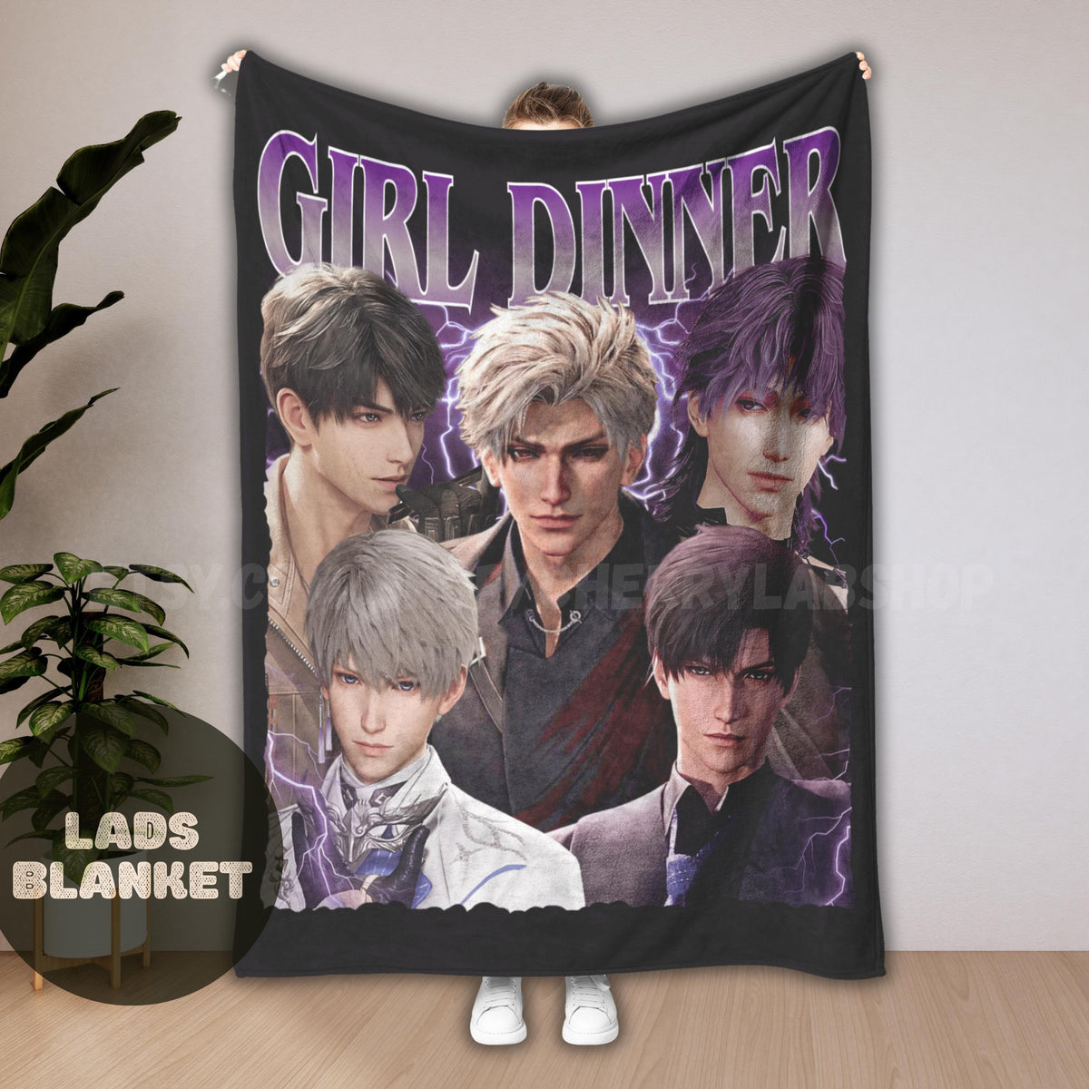 Love and Deepspace Blanket, otome blanket, sylus,xavier, zayne, rafayel,anime blanket,gaming blanket, caleb lads, sylus blanket,girl dinner