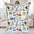 The Office TV Series Fleece Blanket, The Office Fans Fleece Blanket, The Office Movie Blanket, Gift for Fan, Christmas Gift