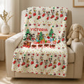 Custom Name Mickey and Friends Christmas Blanket, Xmas Holiday Blanket, Mickey's Very Merry Christmas Party Gift,Kids Christmas Blanket gift
