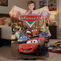 Personalized Lightning McQueen Blanket, Custom Pixar Cars Throw for Kids, Radiator Springs Character Blanket, Boys Racing Gift