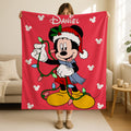 Disney Mickey Mouse Christmas Blanket, Newborn Gift, Mickey Bedding Blanket, Merry Christmas Blanket, Birthday Boy Blanket, Xmas Kid Gift