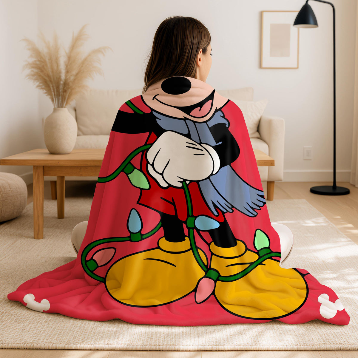 Disney Mickey Mouse Christmas Blanket, Newborn Gift, Mickey Bedding Blanket, Merry Christmas Blanket, Birthday Boy Blanket, Xmas Kid Gift