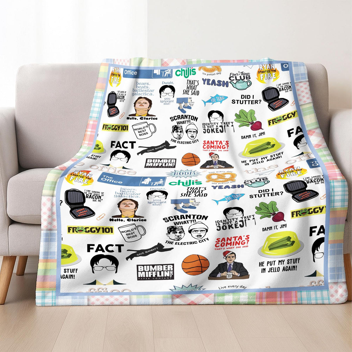 The Office TV Series Fleece Blanket, The Office Fans Fleece Blanket, The Office Movie Blanket, Gift for Fan, Christmas Gift