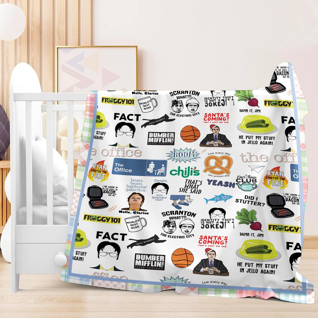 The Office TV Series Fleece Blanket, The Office Fans Fleece Blanket, The Office Movie Blanket, Gift for Fan, Christmas Gift