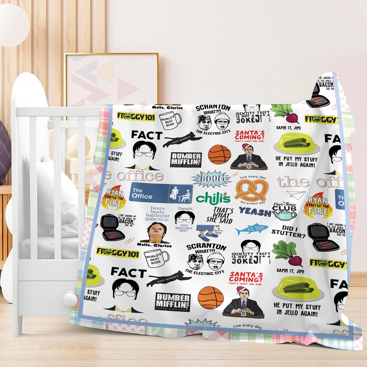 The Office TV Series Fleece Blanket, The Office Fans Fleece Blanket, The Office Movie Blanket, Gift for Fan, Christmas Gift