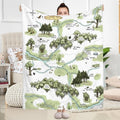 Winnie The Pooh Map Baby Blanket, Custom Name 100 Acre Wood Blanket, Classic Pooh Nursery Bedding, One Hundred Acre Wood Baby Throw Gift