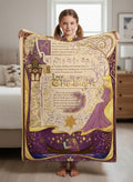 Personalized Rapunzel Tangled Blanket, I See the Light Storybook Blanket, Vintage Princess Throw, Custom Fairy Tale Blanket for Kids