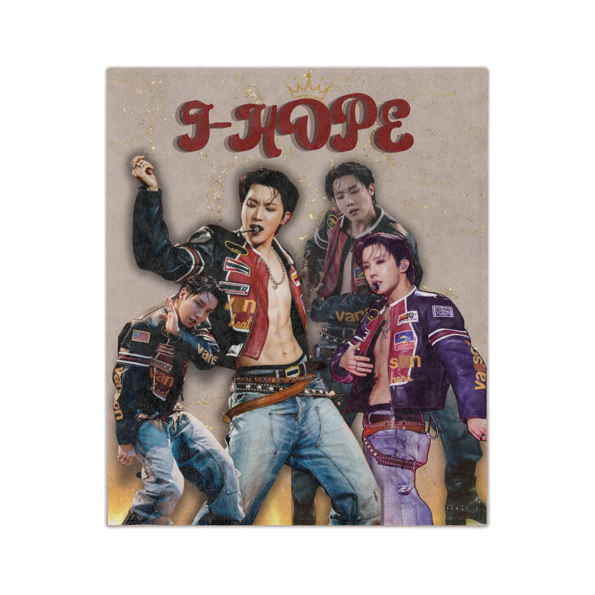 J-HOPE Velveteen Blanket, K-Pop Artist Fan, Hobi JHope Blanket, Gift for Army, Valentine's gift, Christmas Gift