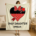 Personalized Disney Only Daughter Blanket,Custom Name To My Daughter Blanket,Daughter Blanket,Family Gift,Valentine's Day Gifts for Daughter
