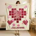 Custom Happy Valentine's Day Blanket, Flannel Blanket,Anniversary Gift,Comfy Love Blanket,Romantic Home Decor,Valentine Snuggle Blanket Gift