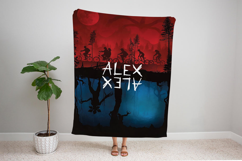Ride Retro Blanket, Personalized Custom Name Blanket 80s Horror TV Series Blanket, Christmas Gift, Friends Gift, Teen Birthday Gift