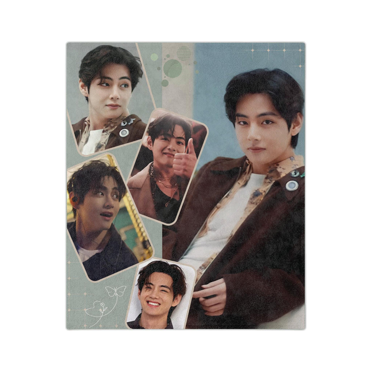 Kim Taehyung Blanket, Winter Baer gift, Taehyung gift, Army fan gift, K-pop merch Blanket, Cute Cozy K-Pop Blanket, Artistic K-Pop gift,