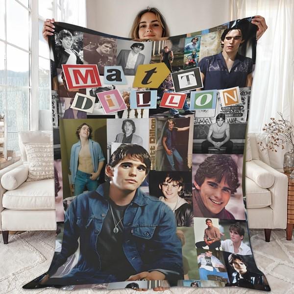 Matt Dillon Actor Throw Flannel Blanket, Matt Dillon Blanket, Warm Soft Cozy Blanket for Living Room Sofa Bed, Gift Blankets for All Seasons