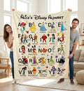 Personalized Disney Princess Alphabet Blanket, Girl Blanket Gift, Baby Blanket Gift, Kids Blanket, Personalized Gift, Gift for Baby Toddlers