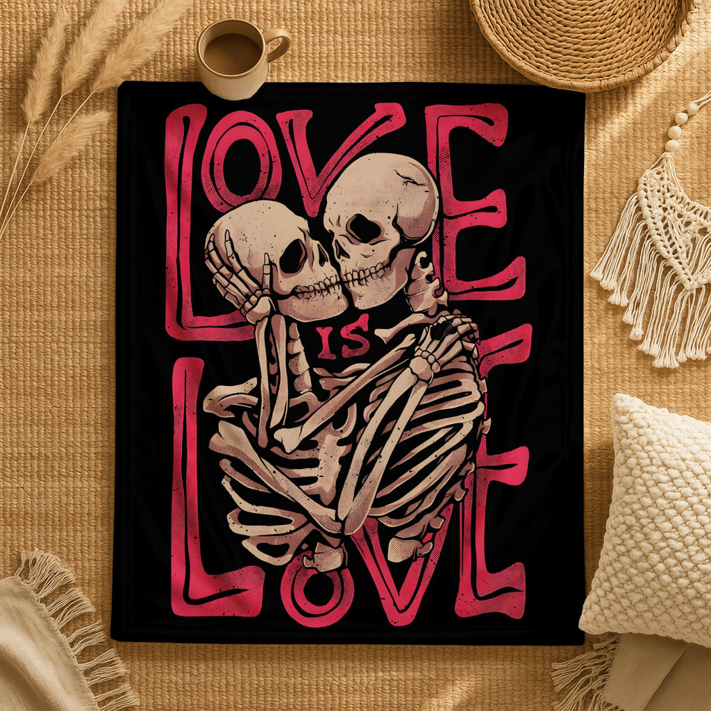 Skeleton Love Blanket,Skeleton Couple Gift,Gothic Valentine Skeleton Blanket,Dark Romantic Home Decor, Occult Valentine Gift,Skeleton Couple