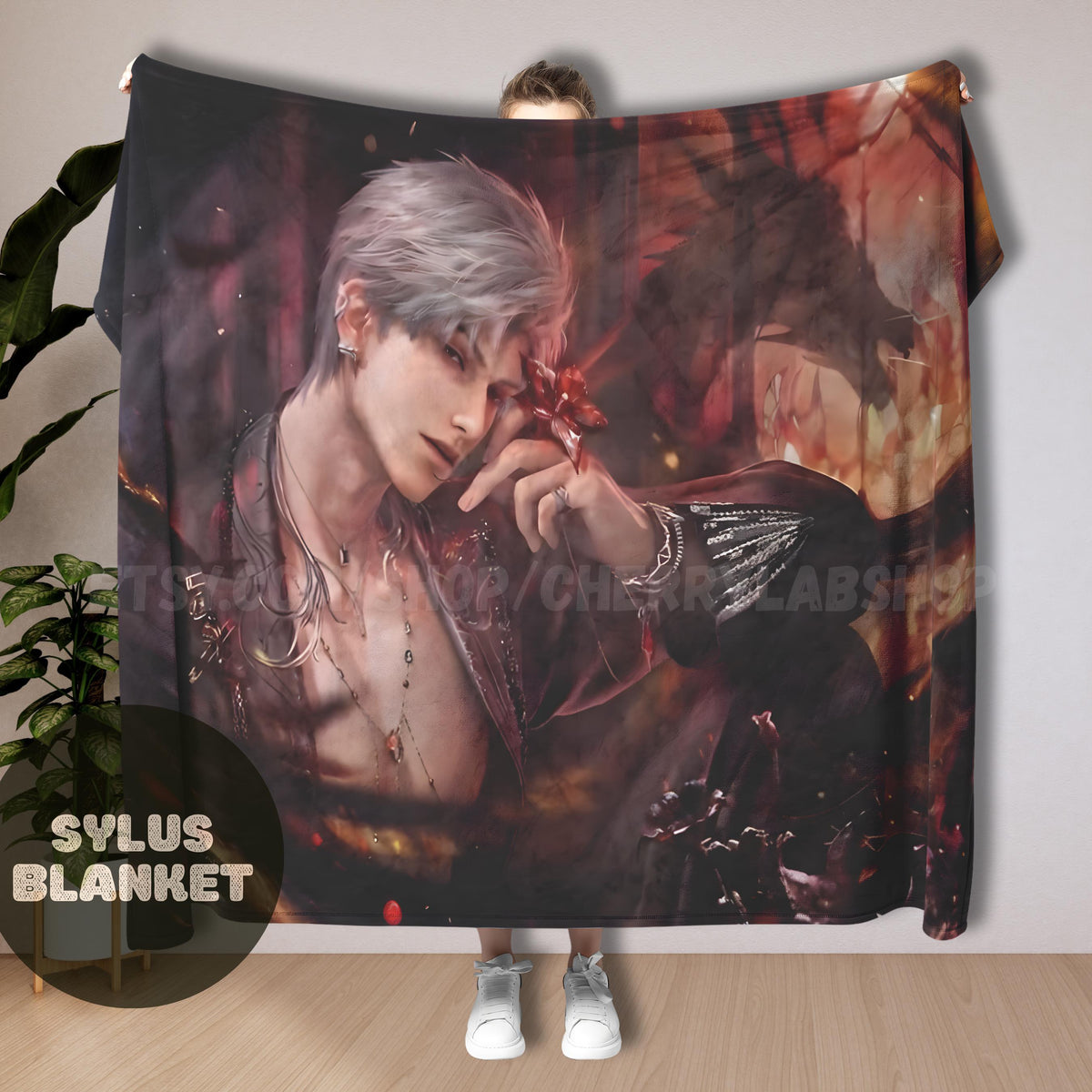 Sylus Love and Deepspace Blanket, otome blanket, sylus, xavier, zayne, rafayel,anime blanket,gaming blanket, caleb lads, sylus blanket, lads