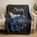 Personalized Wizard Blanket,Custom Name Witch Blanket,Fantasy Throw Gift,Magic School Design,Cozy Sorcerer Gift for Kids,Valentine's Gifts
