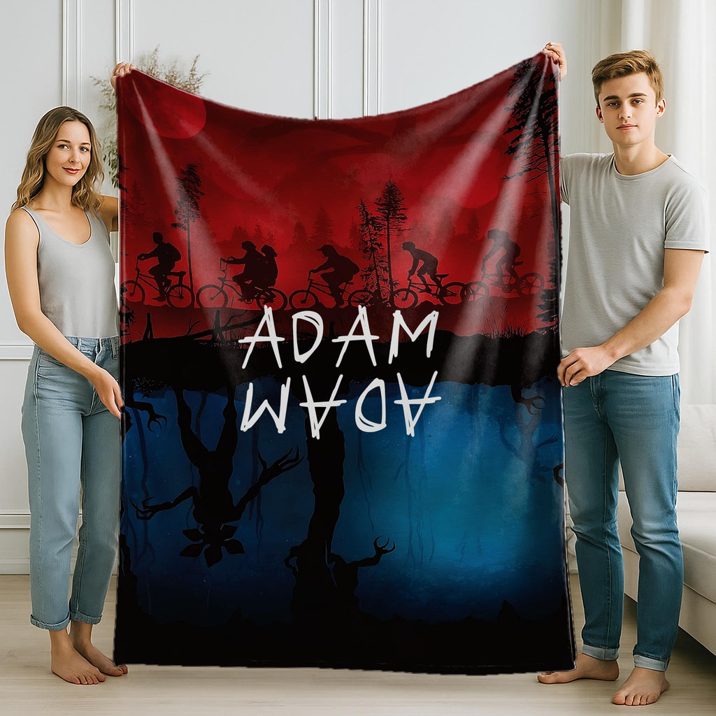 Ride Retro Blanket, Personalized Custom Name Blanket 80s Horror TV Series Blanket, Christmas Gift, Friends Gift, Teen Birthday Gift