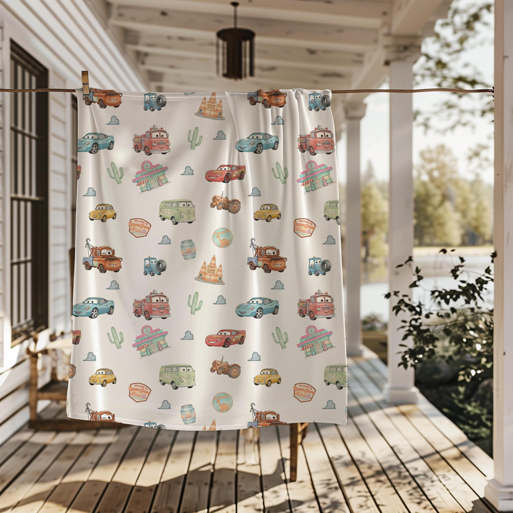 Cars Movie Velveteen Plush Blanket for kids