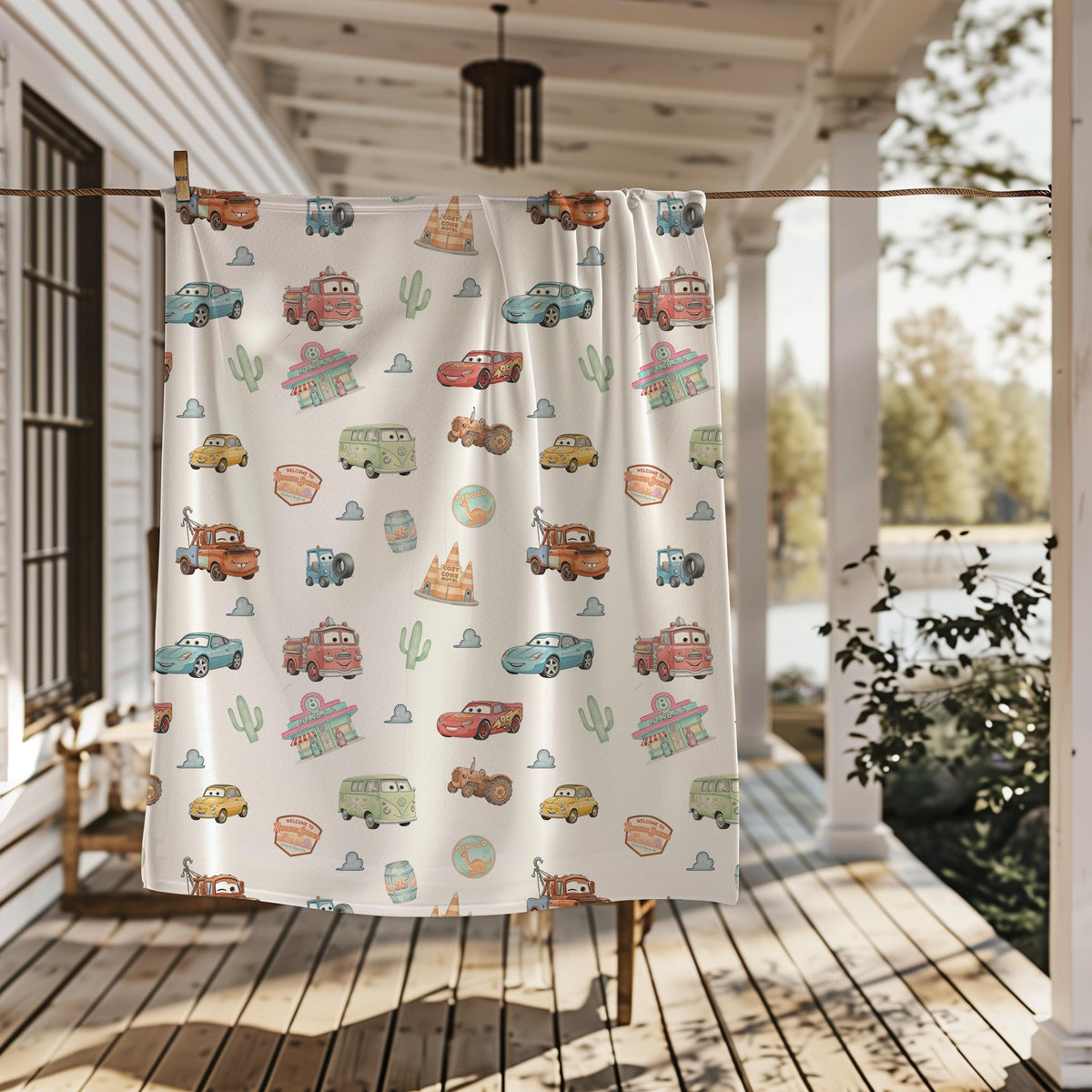 Cars Movie Velveteen Plush Blanket for kids