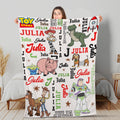 Personalized Star Wars Blanket with Name, Custom Name Collage Galaxy Throw, Jedi Fan Gift for Boys Girls, Star War Nursery, Minky Blanket