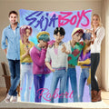 Saja Boys Blanket,Custom Gift for K-Pop Fans,Custom Kpop Demon Hunters Blanket,Personalized Huntrix Rumi, Mira, Zoey Blanket,K-pop Fun Gifts