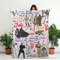 Personalized Star Wars Blanket with Name, Custom Name Collage Galaxy Throw, Jedi Fan Gift for Boys Girls, Star War Nursery, Minky Blanket