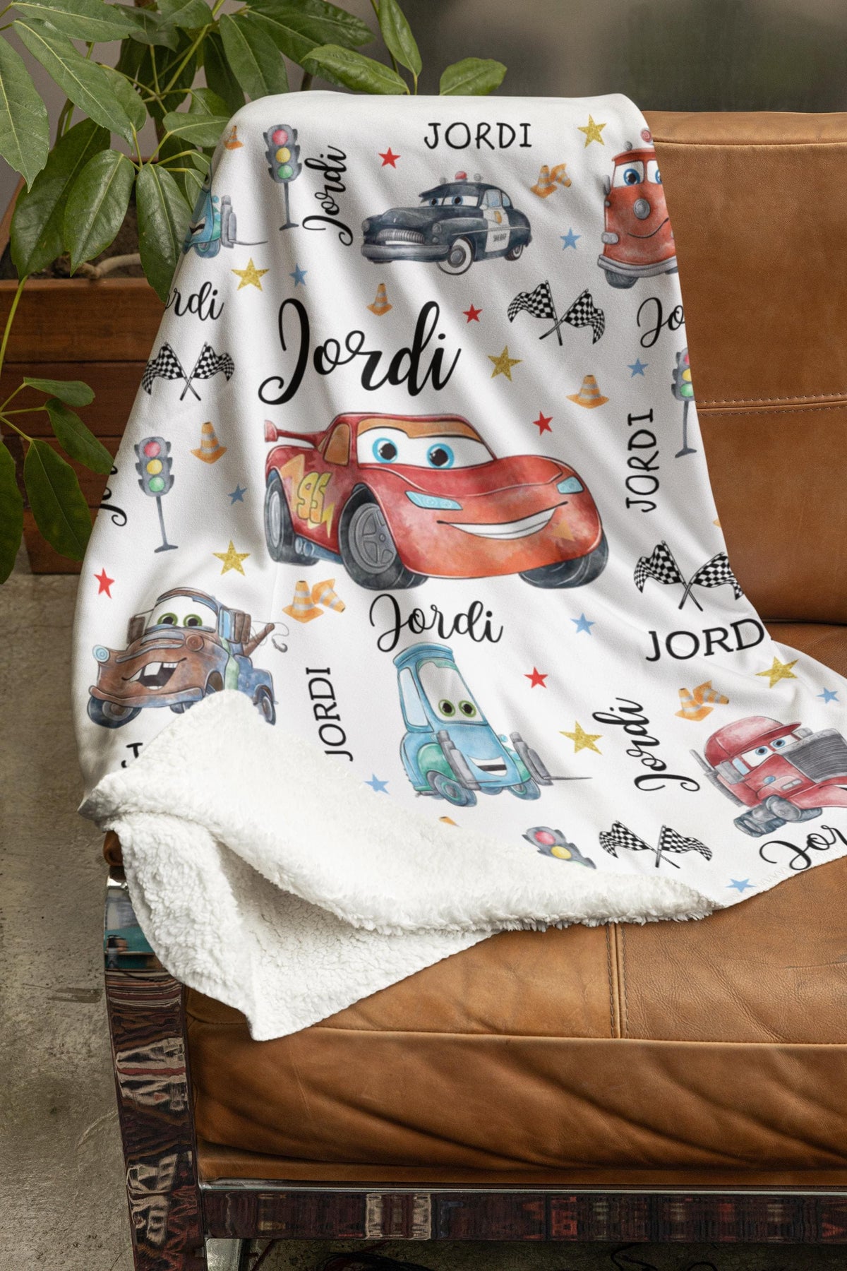Lightning McQueen Baby Blanket, Baby Shower Gift, Customizable Blanket, Disney Blanket, Disney Home Decor, Cars Blanket, Sherpa Blanket