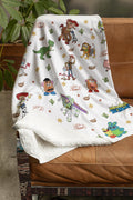 Toy Story Blanket, Custom Name Disney Blanket, Woody Buzz Lightyear Jessie Toy Story Blanket, Gift for Boy or Girl