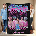 Saja Boys Blanket, Cozy K-Pop Demon Hunters Huntrix Blanket, Custom Saja Boy Birthday Gift for K-Pop Fans,Custom Kpop Demon Hunters Blanket