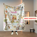 Personalized Winnie the Pooh Baby Blanket, Custom Name Nursery Throw, Soft Toddler Gift