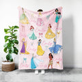 Personalized Princess Fleece Blanket, Baby Girl Birthday Gift