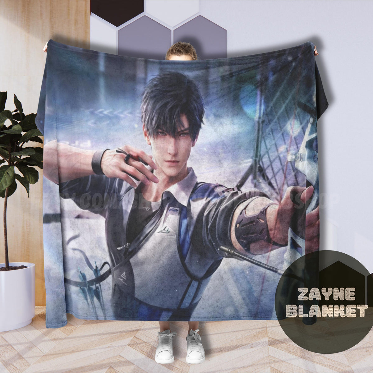 Zayne Love and Deepspace Blanket, otome blanket, sylus, xavier, zayne, rafayel,anime blanket,gaming blanket, caleb lads, zayne blanket, lads