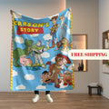 Personalized Toy Story Blanket, Custom Name Minky Flannel Throw