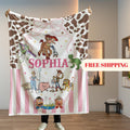 Personalized Toy Story Blanket, Custom Name Minky Flannel Throw