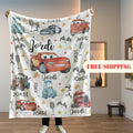 Lightning McQueen Baby Blanket, Baby Shower Gift, Customizable Blanket, Disney Blanket, Disney Home Decor, Cars Blanket, Sherpa Blanket