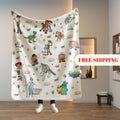Toy Story Blanket, Custom Name Disney Blanket, Woody Buzz Lightyear Jessie Toy Story Blanket, Gift for Boy or Girl