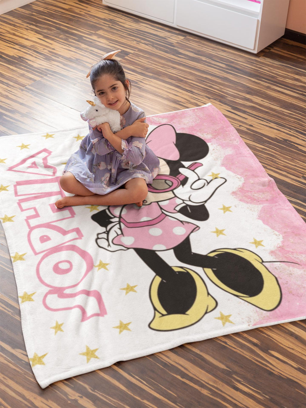 Personalized Minnie Mouse Blanket, Minnie Mouse Blanket, Mickey Minnie Mouse Custom Name Blanket, Magic Kingdom Birthday Gifts