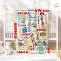 Personalized Disney Toy Story 5 Movie Blanket, Buzz Lightyear Woody Jessie Bo Peep Birthday Home Decor, Family Blanket, Birthday Boy/Girl