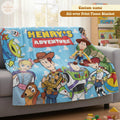 Personalized Disney Toy Story Blanket, Custom Name Disney Blanket, Woody Buzz Lightyear Jessie Toy Story Blanket, Gift for Boy or Girl