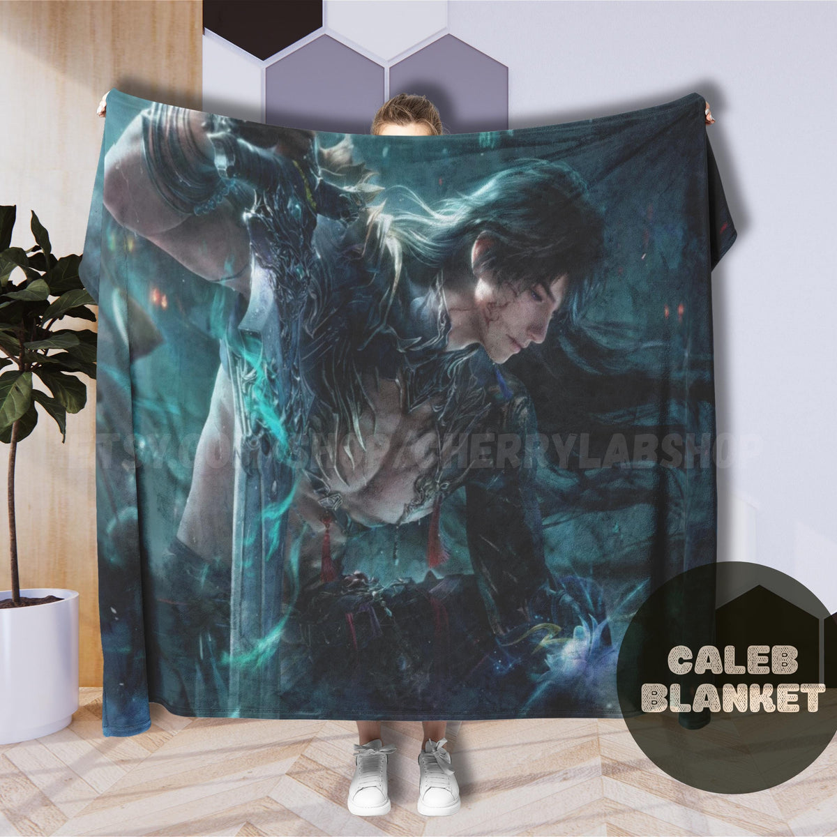 Caleb Love and Deepspace Blanket, otome blanket, sylus, xavier, zayne, rafayel,anime blanket,gaming blanket, caleb lads, caleb blanket, lads